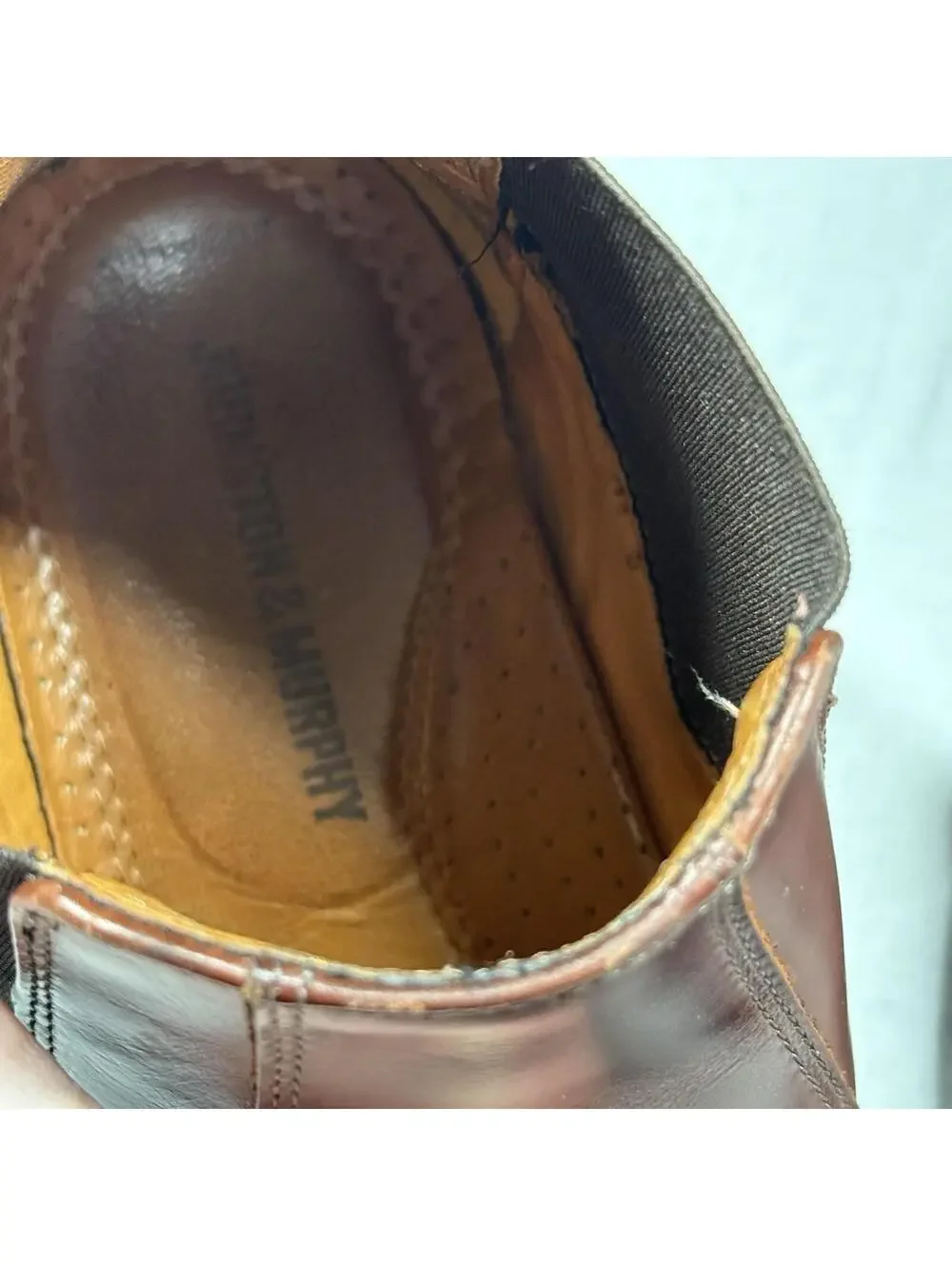 JOHNSTON & MURPHY‎ Chelsea Boots Men Sz 8M Brown Leather Comfort Chukka Shoes